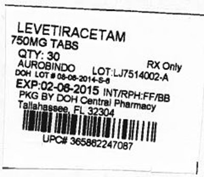 Label Image For 750mg (Levetiracetam 750mg)
